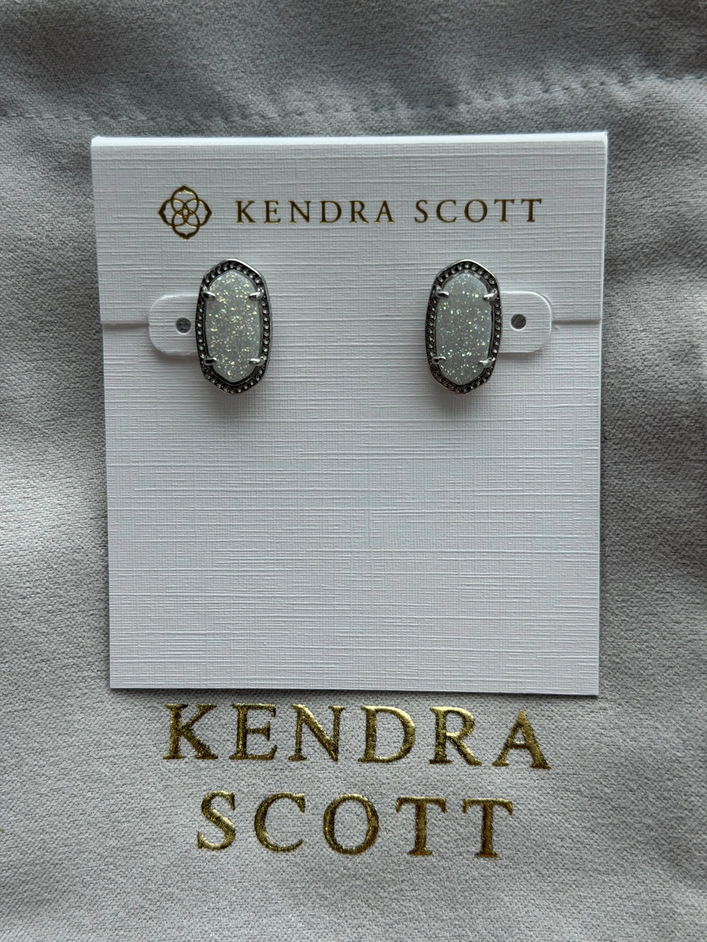 Kendra Scott White Pendant Earrings